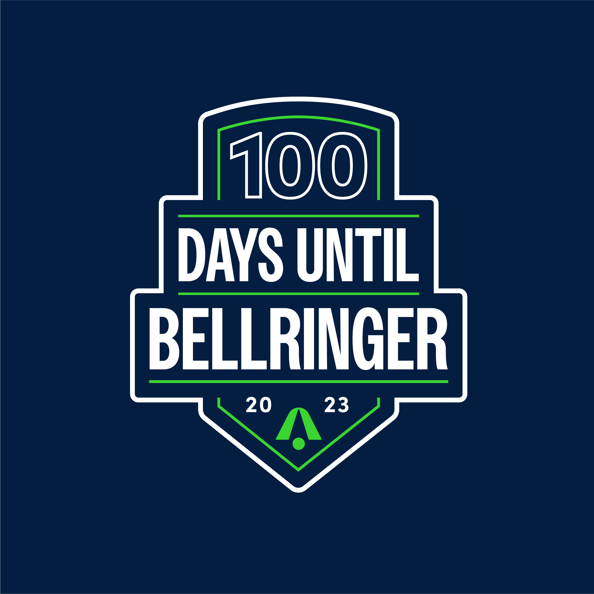 Logo of 100 days until BellRinger 2023 campaign